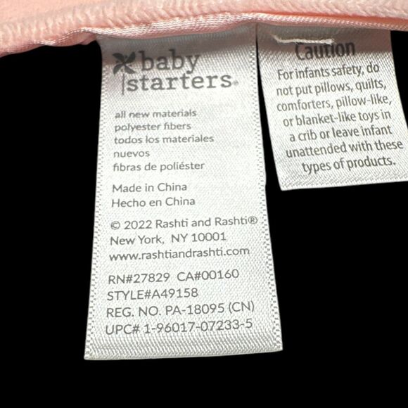 Baby Starters Bear "Little Sweetheart Heart" Lovey Security Blanket Satin Back - Picture 8 of 9